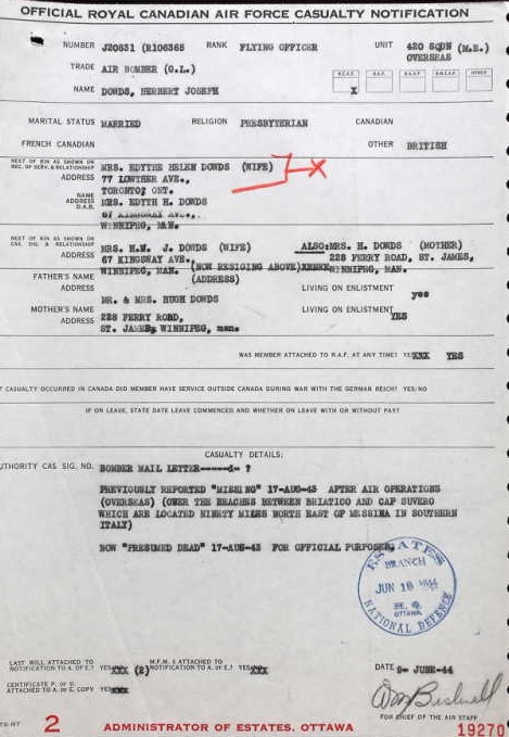 Casualty Notification Form