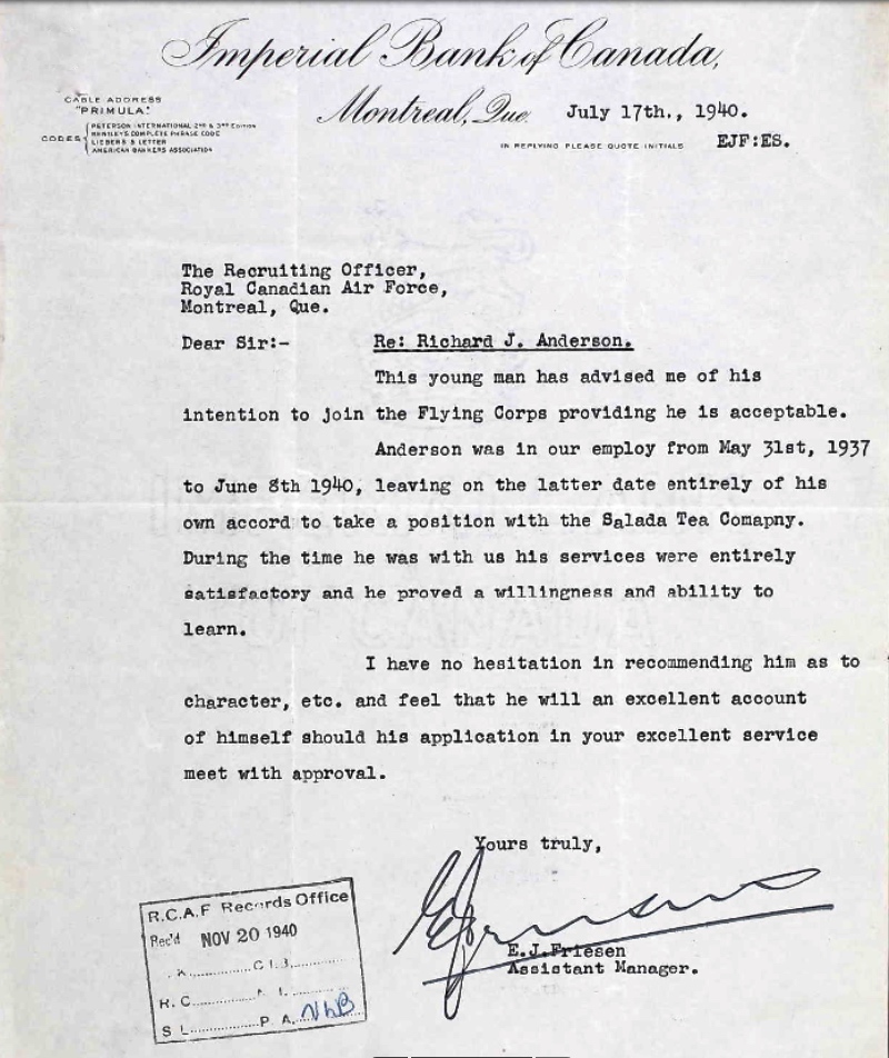 Letter of recommendation