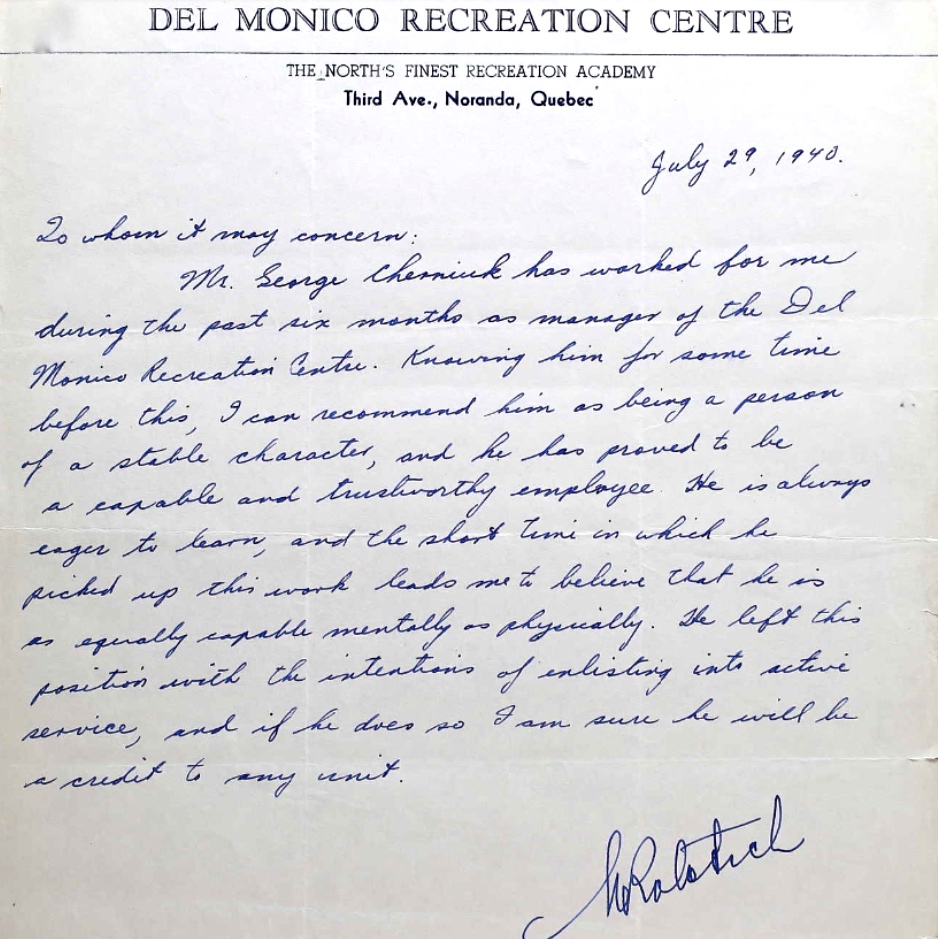 Letter of recommendation