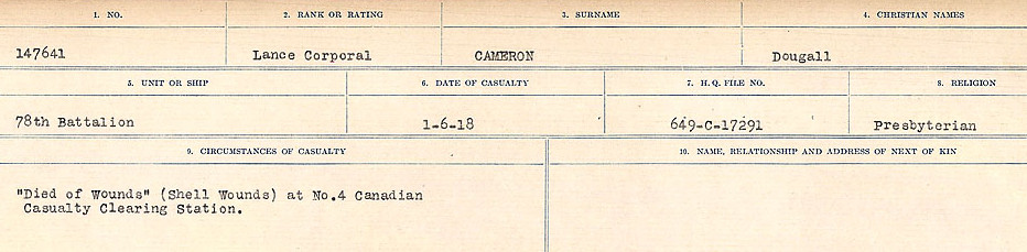 Circumstances of Death Registers