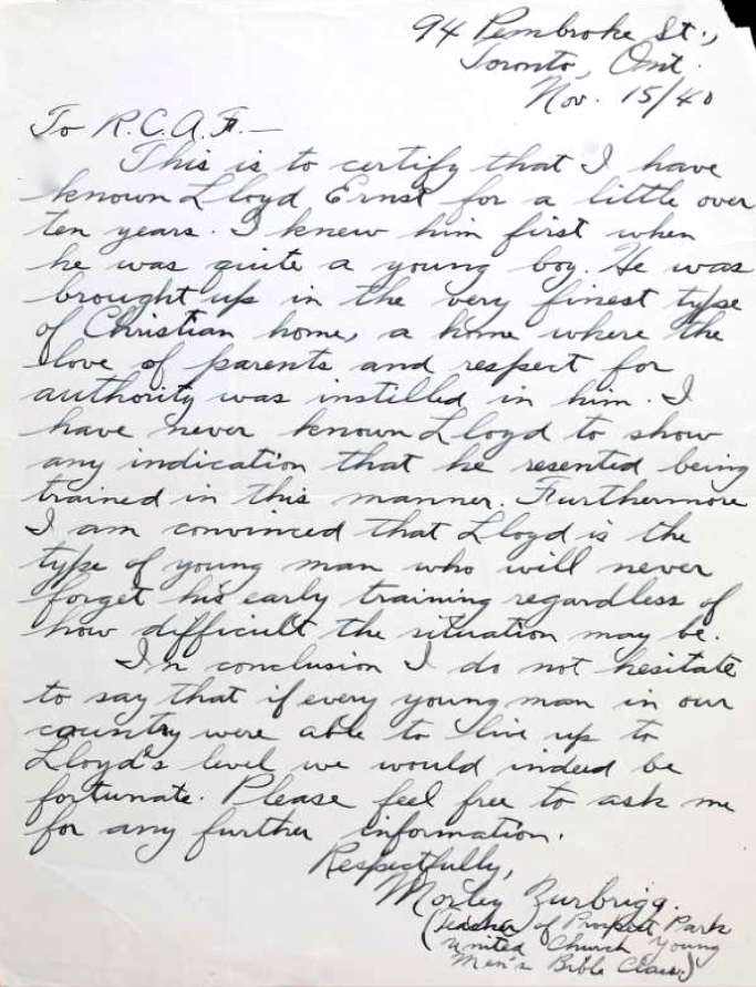 Letter of recommendation