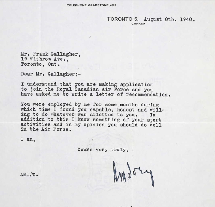 Letter of recommendation