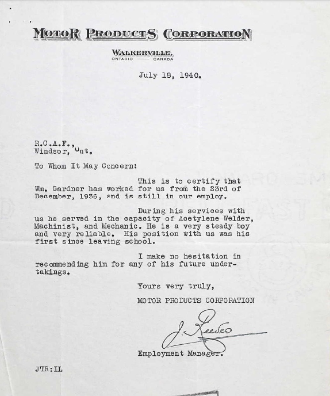 Letter of recommendation