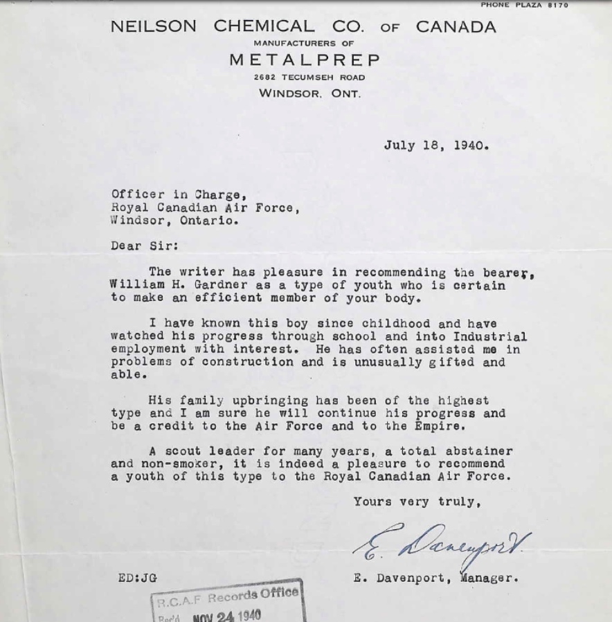 Letter of recommendation