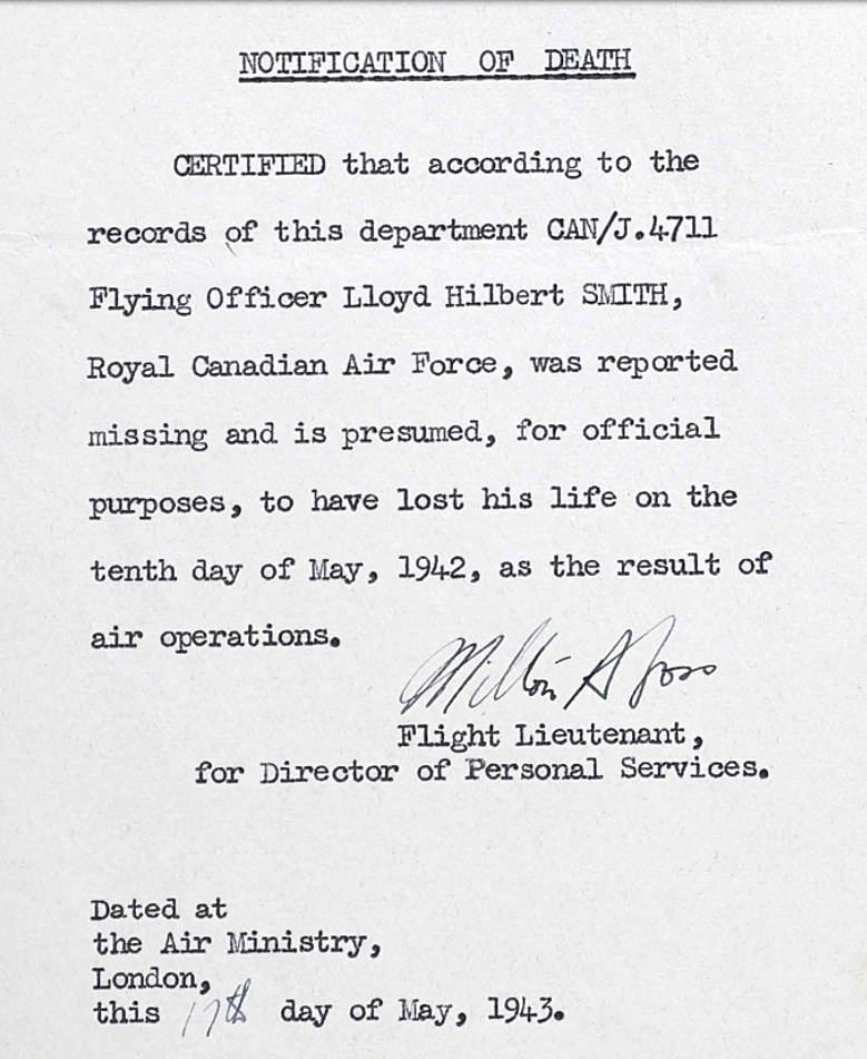 Notification of Death