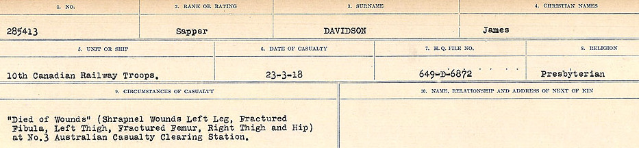 Circumstances of death registers
