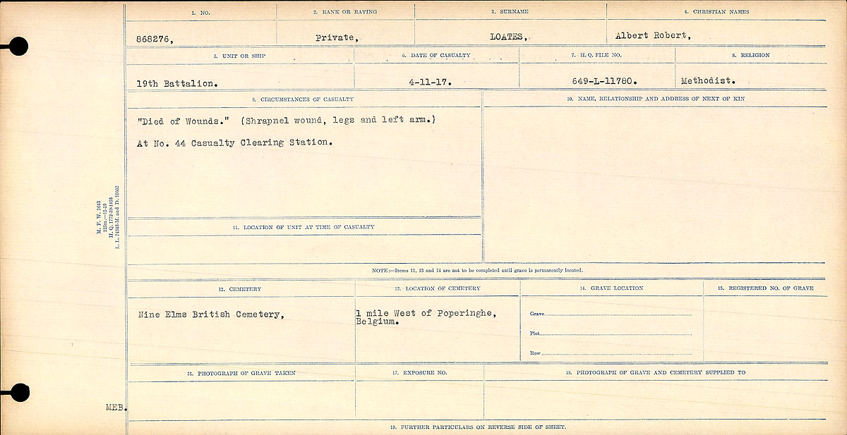 Circumstances of death registers