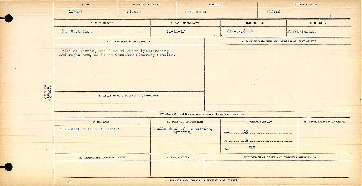 Circumstances of death registers