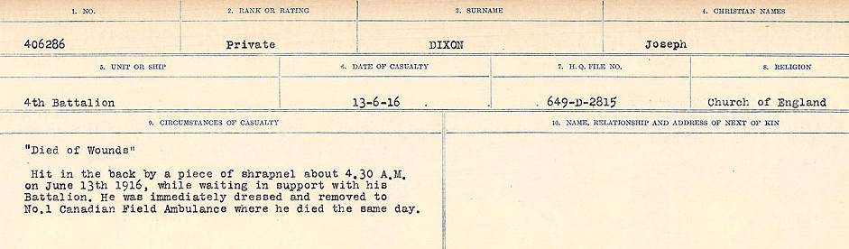 Circumstances of death registers