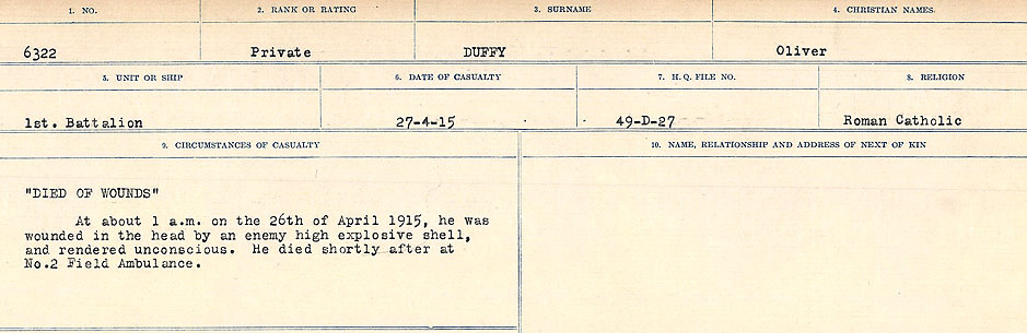 Circumstances of death registers