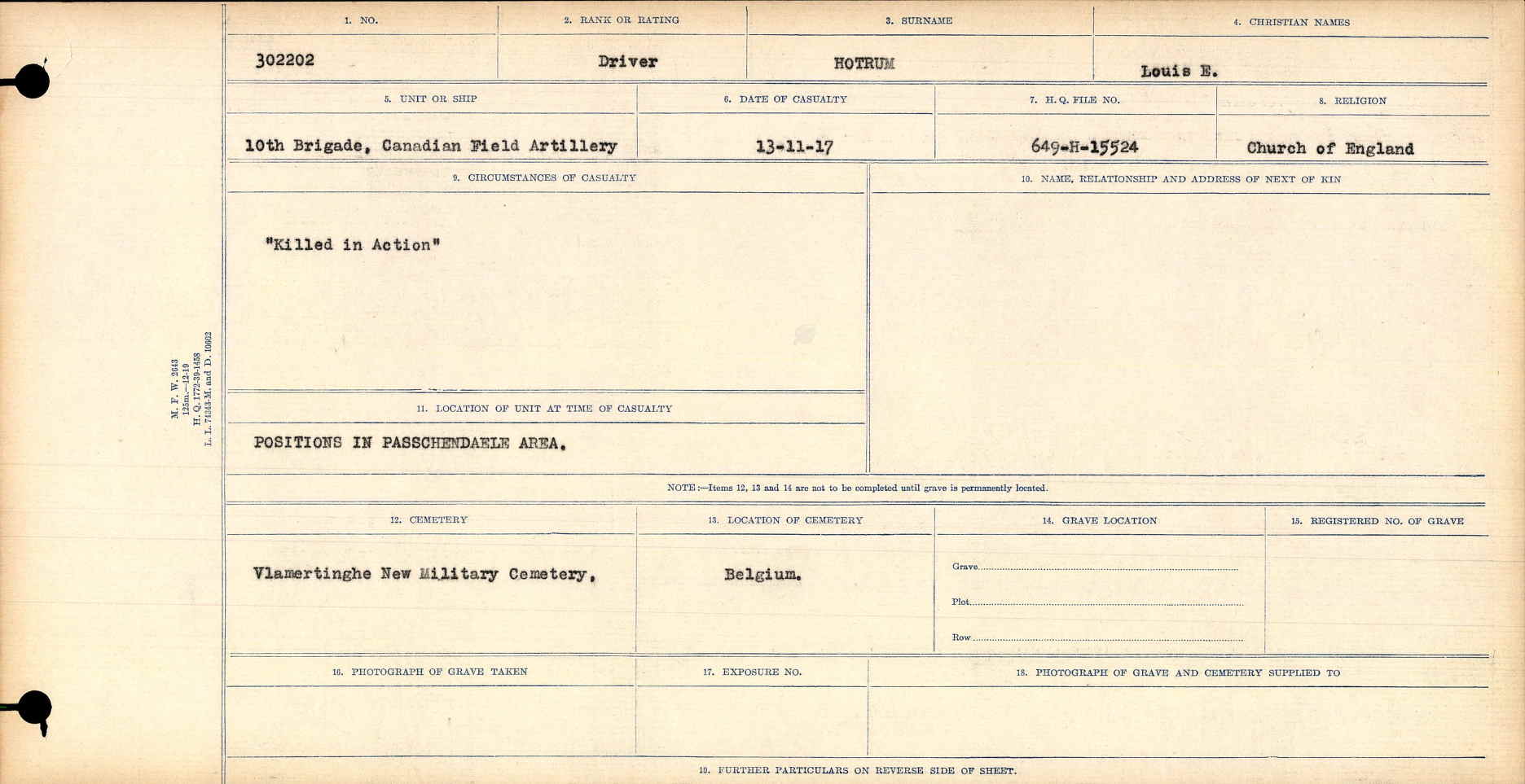 Circumstances of Death Registers