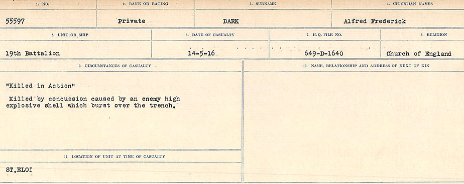 Circumstances of death registers