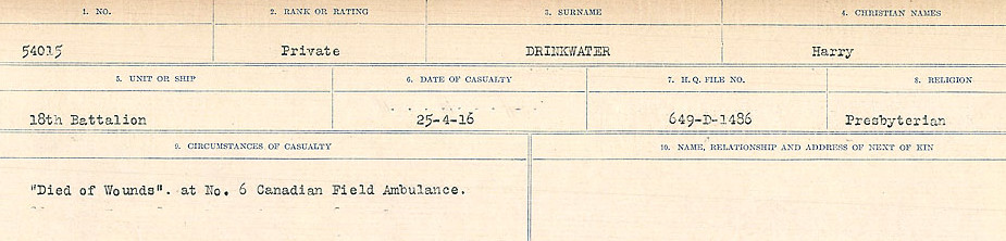 Circumstances of death registers