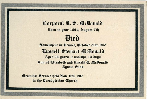 Memorial Card