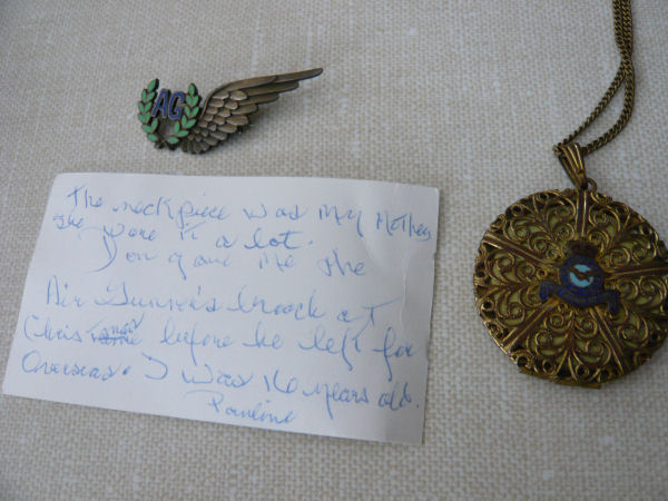 Reverse side of Necklace