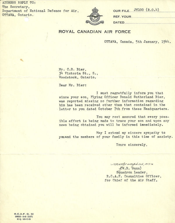 Letter (January 5, 1944)