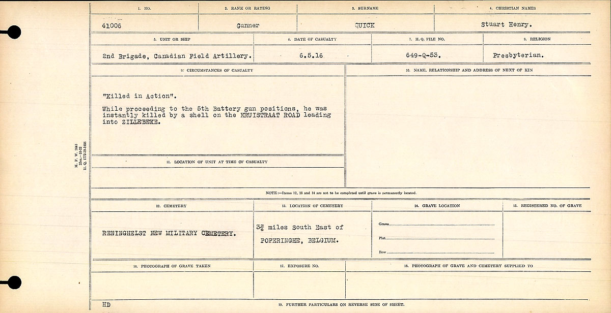 Circumstances of death registers