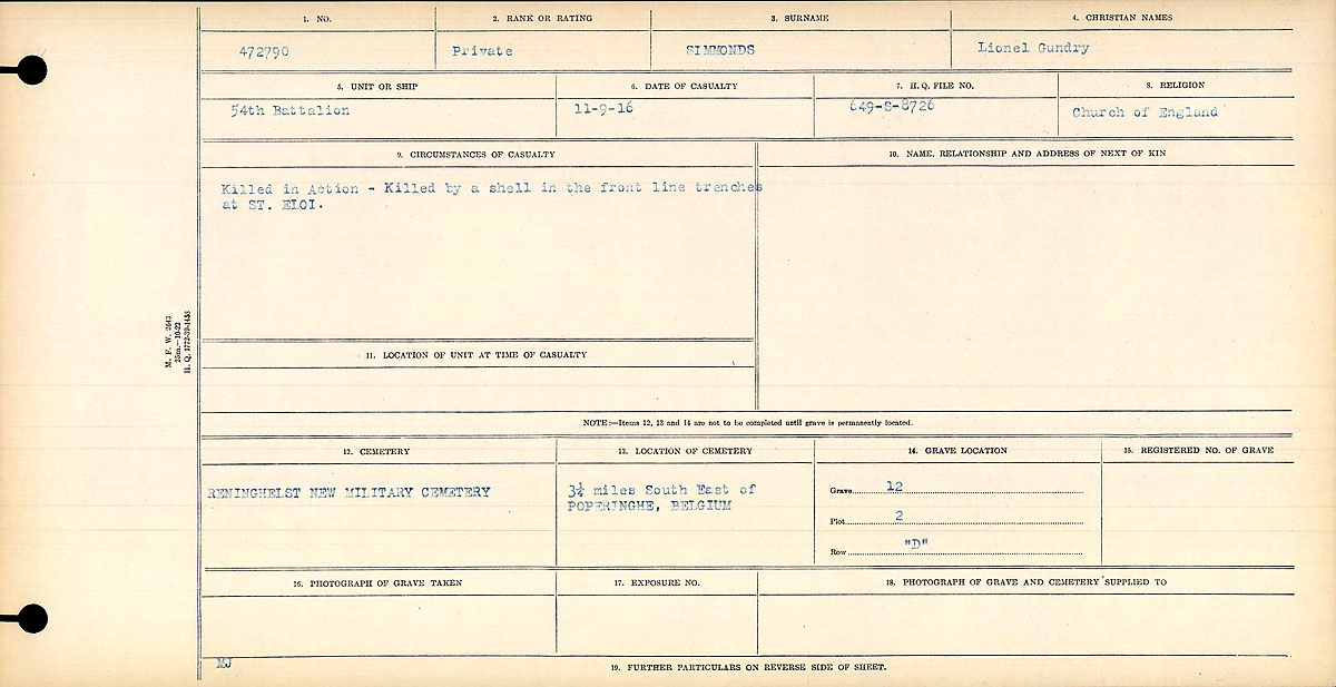 Circumstances of death registers