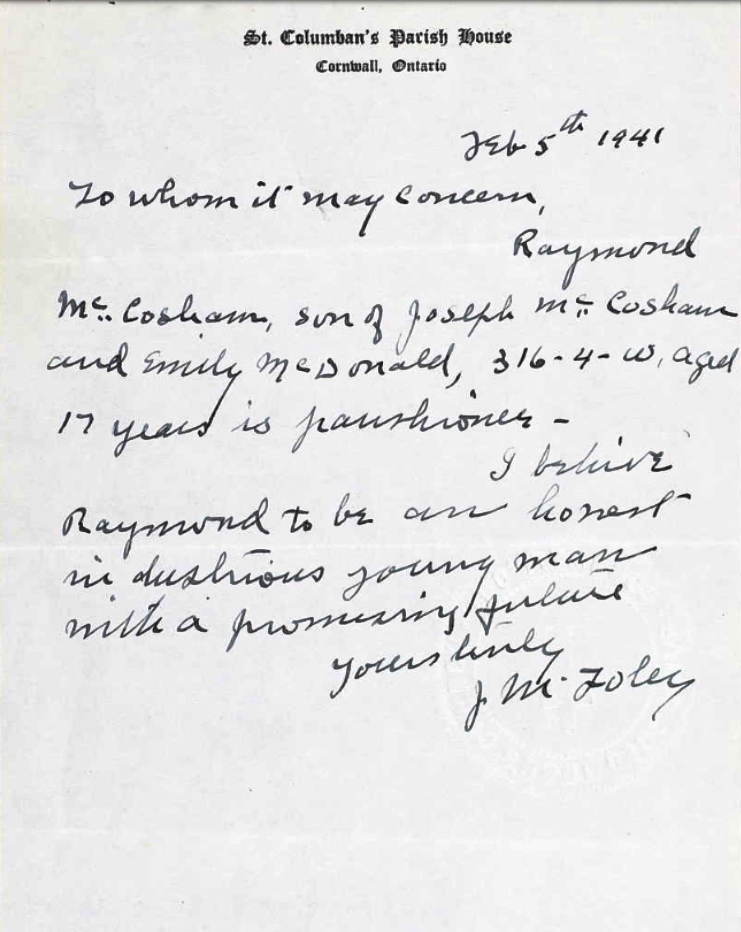 Letter of recommendation