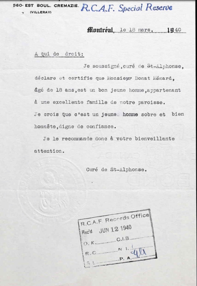 Letter of recommendation