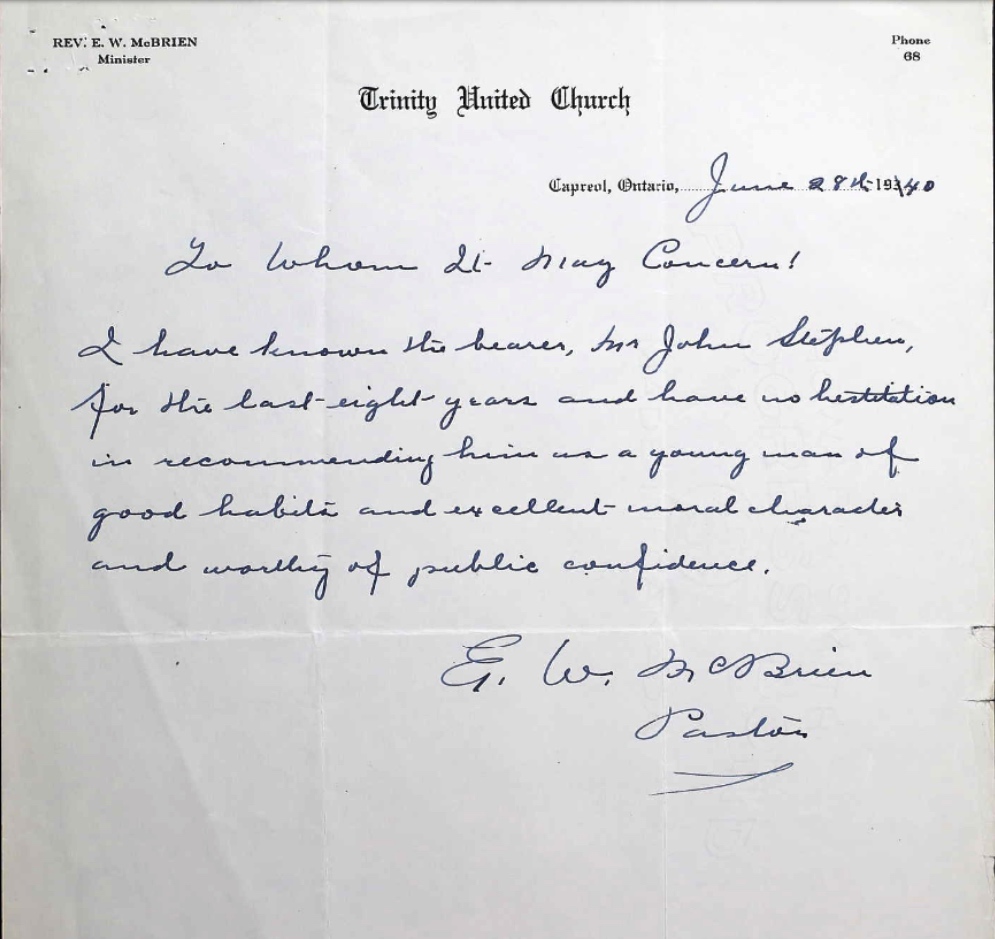 Letter of recommendation