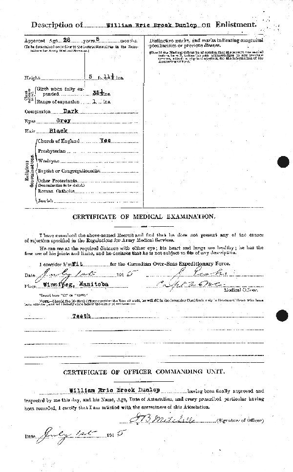 Attestation Papers (Reverse)