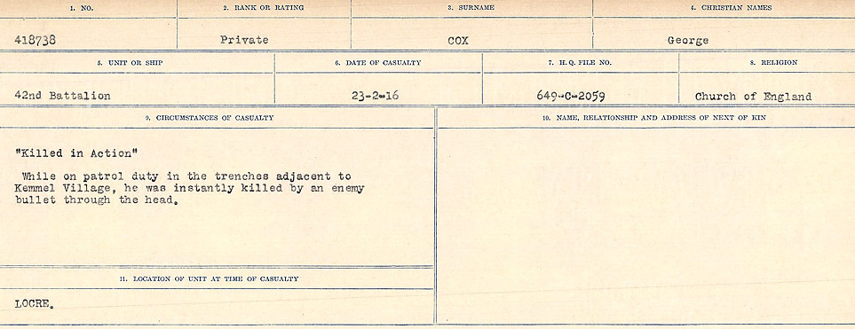 Circumstances of Death Registers