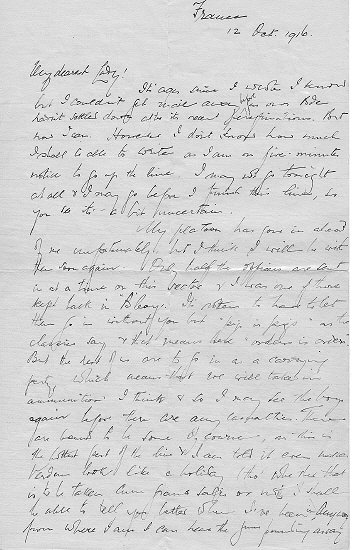 Letter (October 12, 1916)