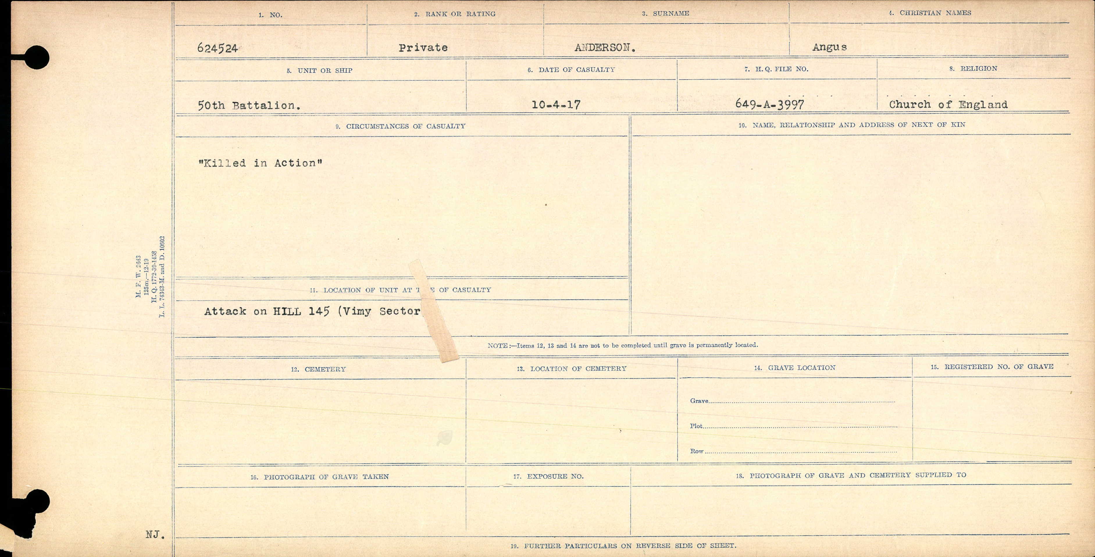 Circumstances of death registers