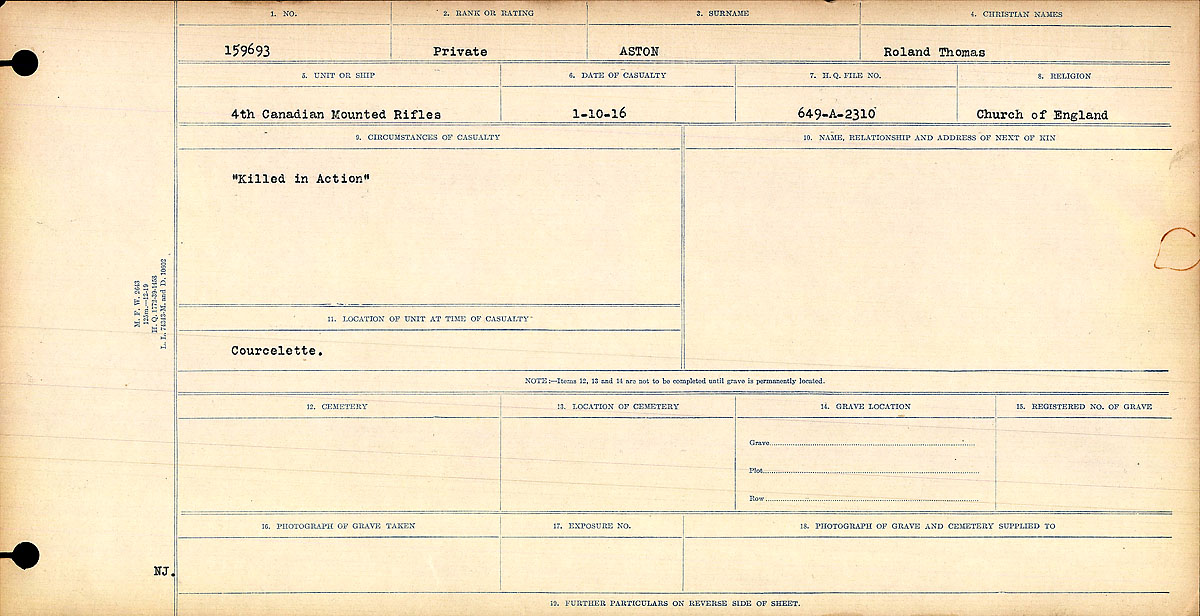 Circumstances of death registers