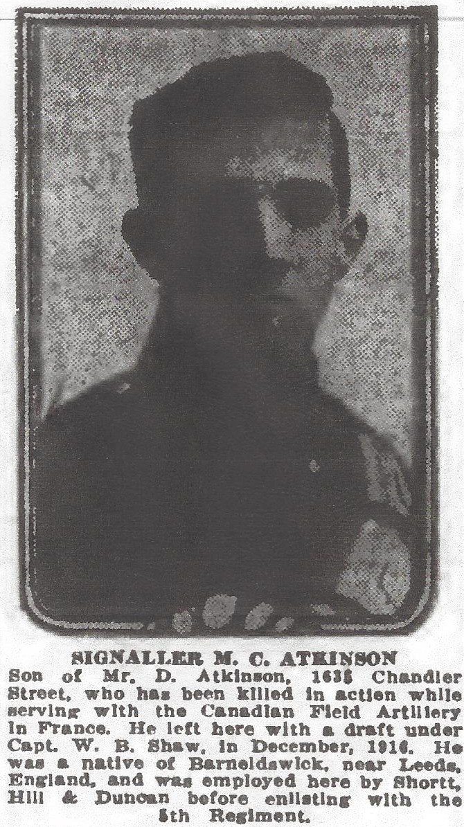 Photo of MAURICE CHESTER ATKINSON