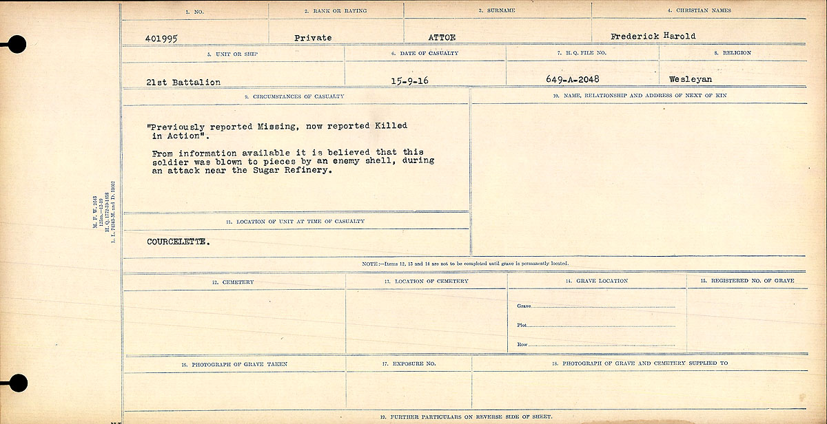 Circumstances of death registers