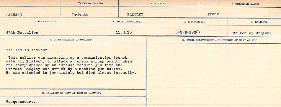 Circumstances of Death Registers