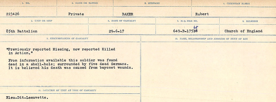 Circumstances of Death Registers