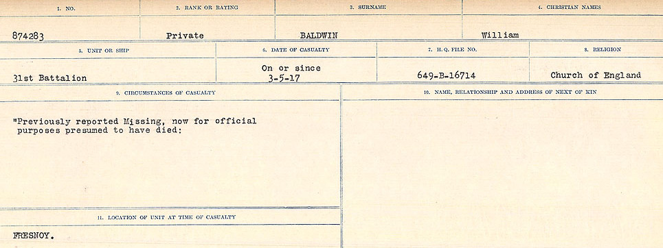Circumstances of Death Registers