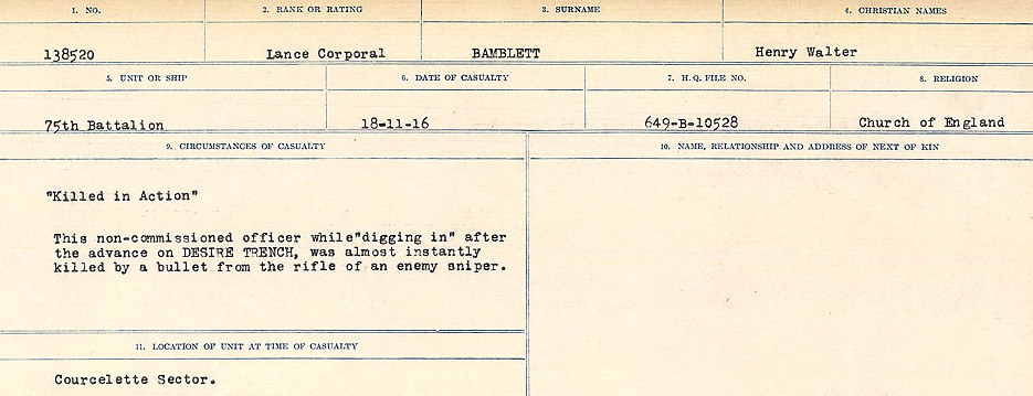 Circumstances of Death Registers