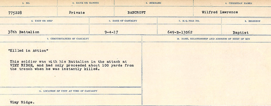 Circumstances of Death Registers