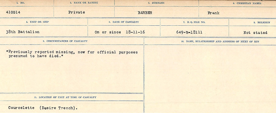 Circumstances of Death Registers
