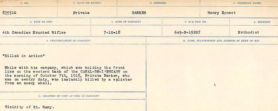 Circumstances of Death Registers