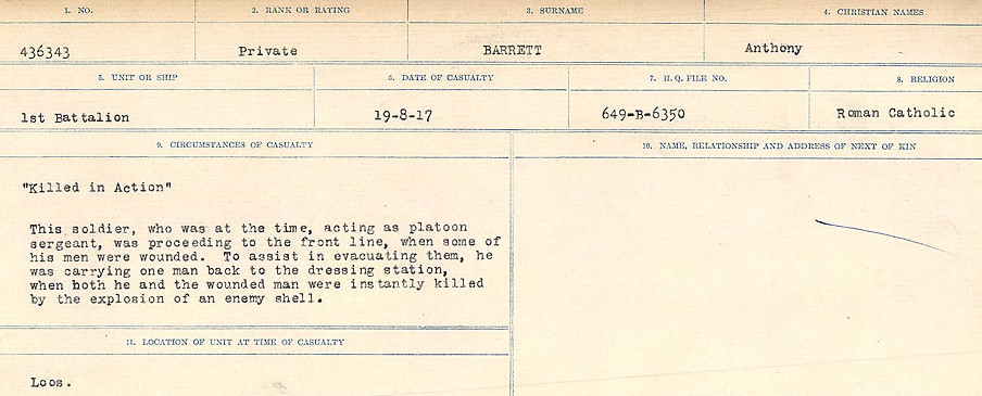 Circumstances of Death