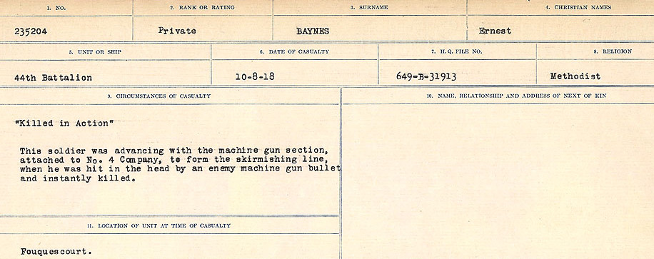 Circumstances of Death Registers