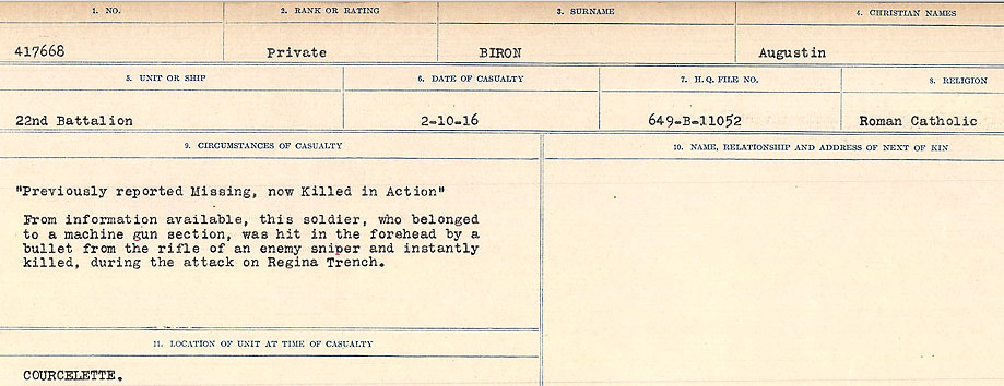 Circumstances of Death Registers