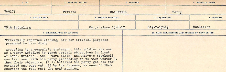 Circumstances of Death Registers
