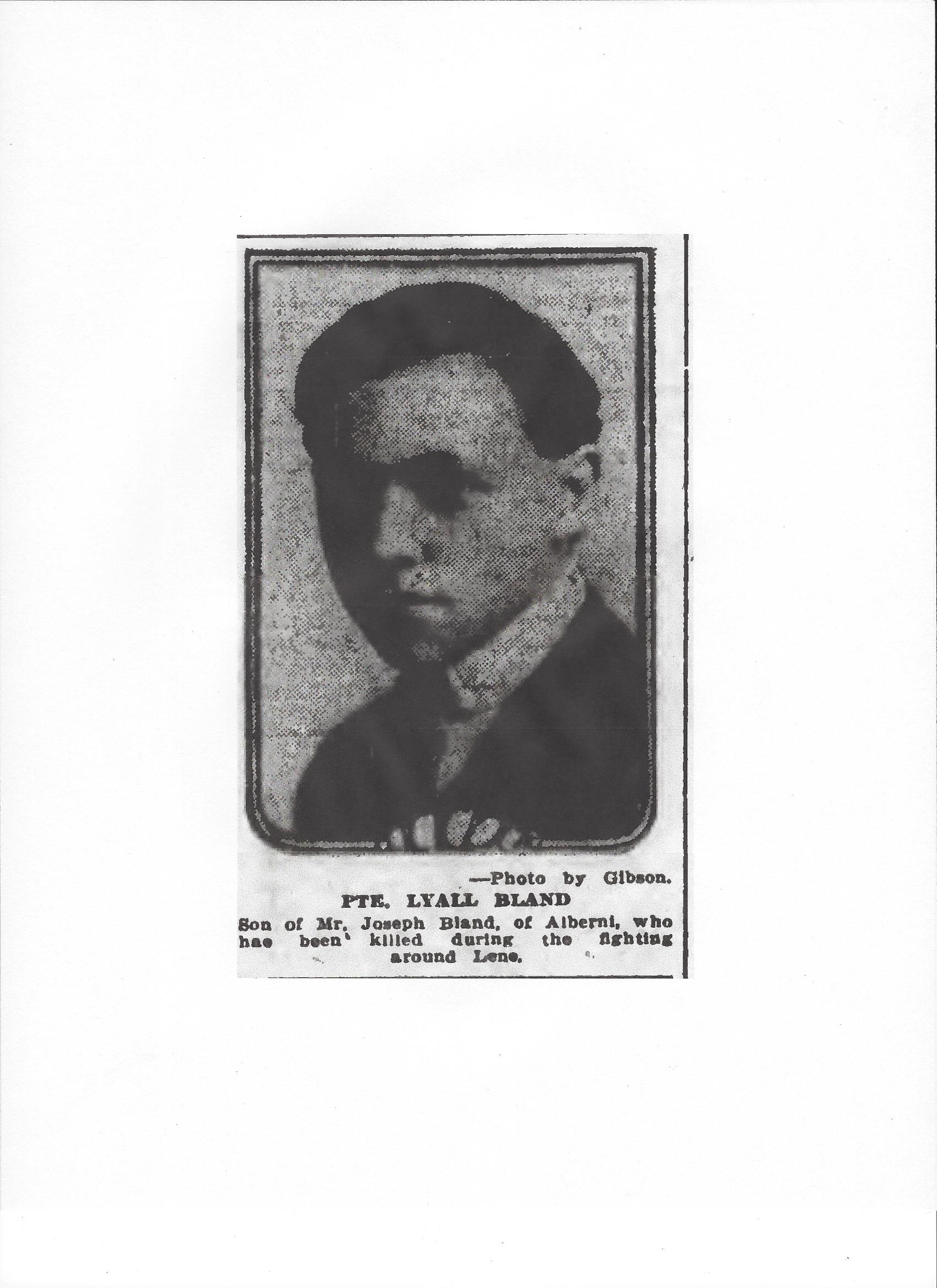 Photo of LYALL LAYZELLE BLAND