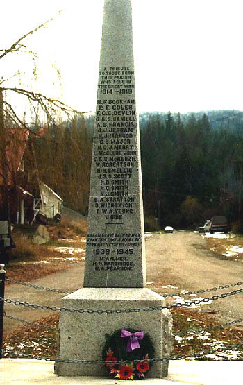 Procter War Memorial, Procter, B.C.