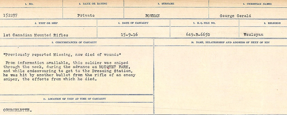 Circumstances of Death Registers