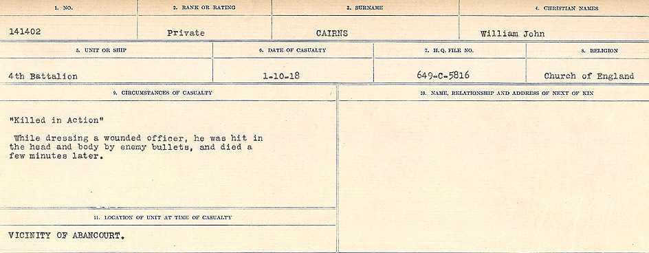 Circumstances of Death Registers
