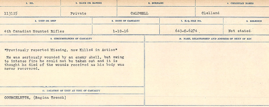 Circumstances of Death Registers
