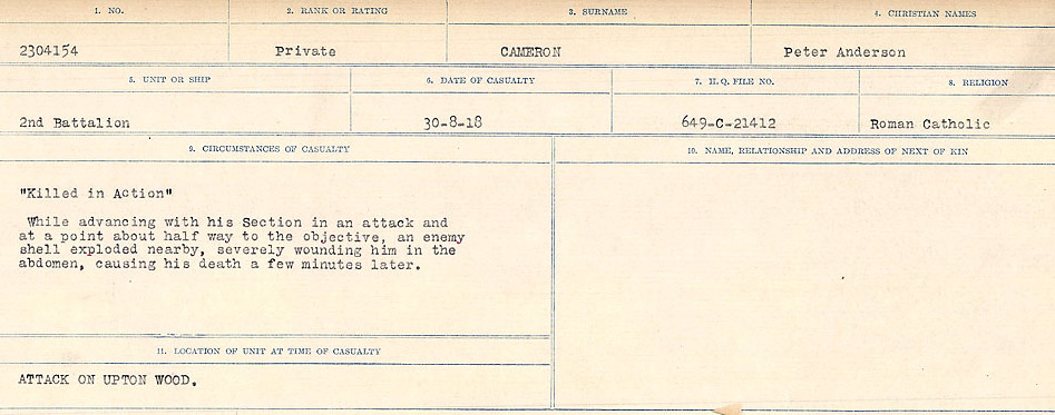 Circumstances of Death Registers
