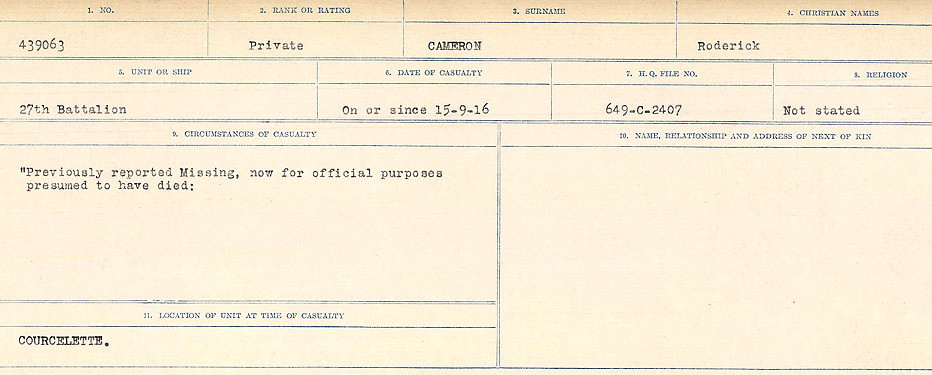 Circumstances of Death Registers